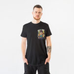 Men's Solid Black Cotton T Shirt | Round Neck | Half Sleeve | Labubu-Regular Fit