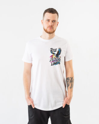 White Printed T-Shirt - Rise Above All