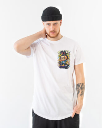 Men's Solid Cotton T Shirt | Round Neck | Half Sleeve | Labubu-Regular Fit